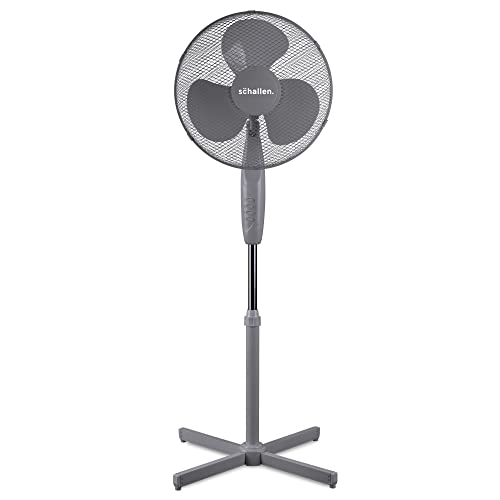 16" Oscillating Floor Standing Pedestal Fan - Grey