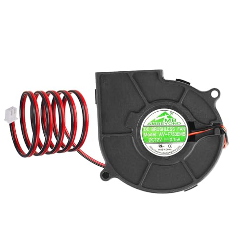 12V DC Brushless 75mm Cooling Blower Fan
