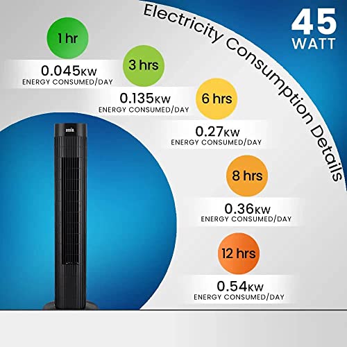 ANSIO 30-Inch Remote Oscillating Tower Fan