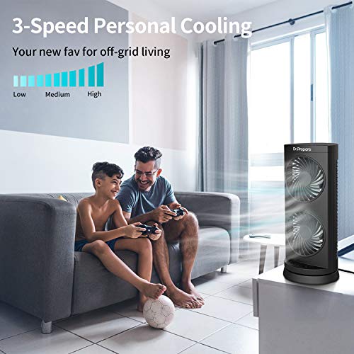 Dr. Prepare Portable Oscillating Tower Fan with Timer