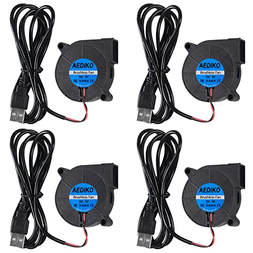 AEDIKO 4-Pack USB Cooling Blower Fans 50mm