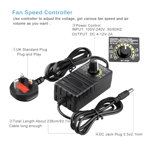 GDSTIME 120mm 12V Radial Blower Fan