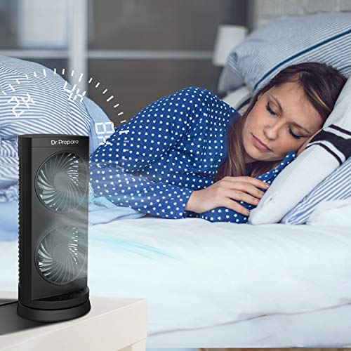 Dr. Prepare Portable Oscillating Tower Fan with Timer