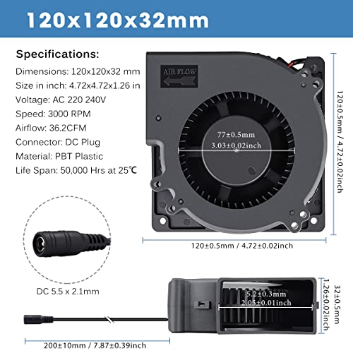 120mm Dual Ball Bearing Cooling Blower Fan
