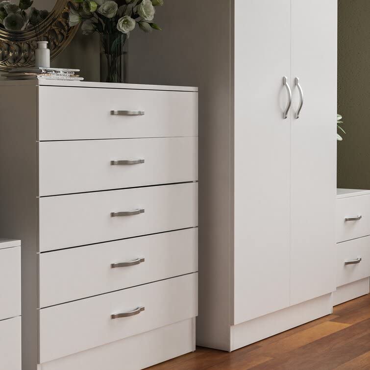 Riano 4-Piece White Bedroom Furniture Set