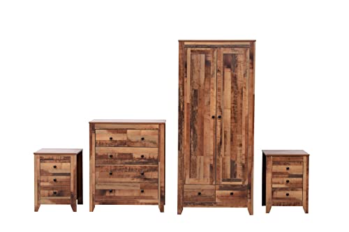 Kingwudo® 4-Piece Wooden Bedroom Furniture Set