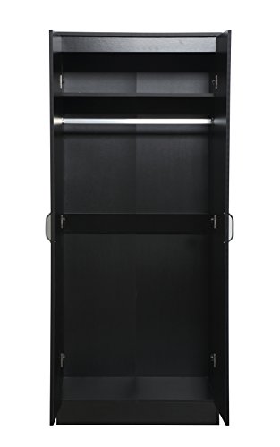 Stylish Black Bedroom Furniture Set with Wardrobe & Drawers