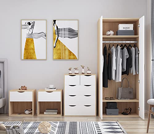 Delvito 4-Piece Bedroom Furniture Set - White Oak