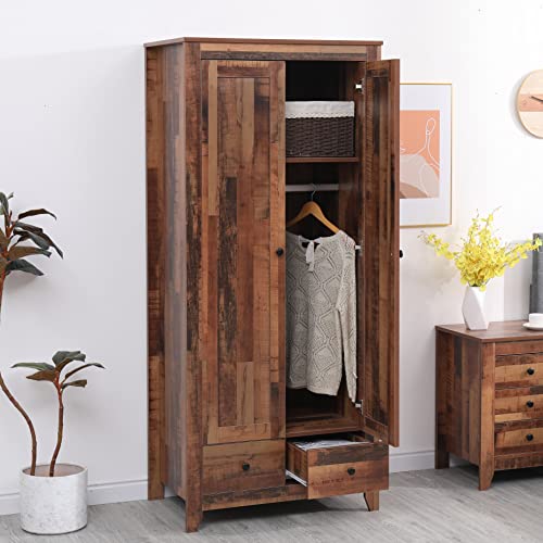 Kingwudo® 4-Piece Wooden Bedroom Furniture Set