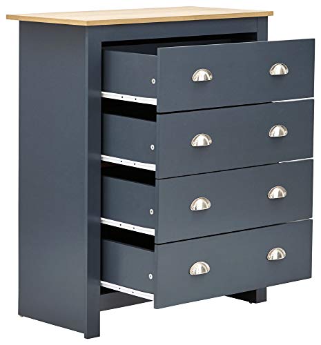 GFW Lancaster 3-Piece Bedroom Furniture Set - Blue Grey