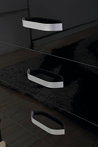 Stylish Black Bedroom Furniture Set with Wardrobe & Drawers