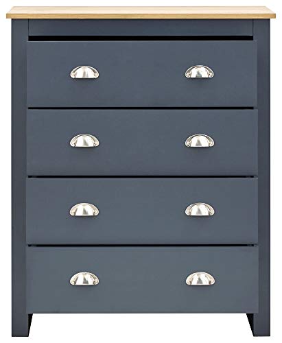 GFW Lancaster 3-Piece Bedroom Furniture Set - Blue Grey