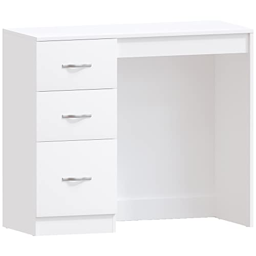 Riano White 3 Drawer Makeup Dressing Table