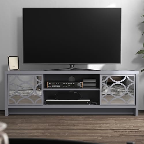 Galano Iris 2-Door Grey TV Stand Unit