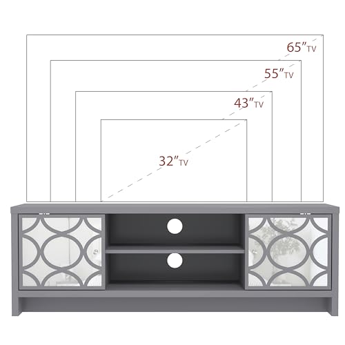 Galano Iris 2-Door Grey TV Stand Unit