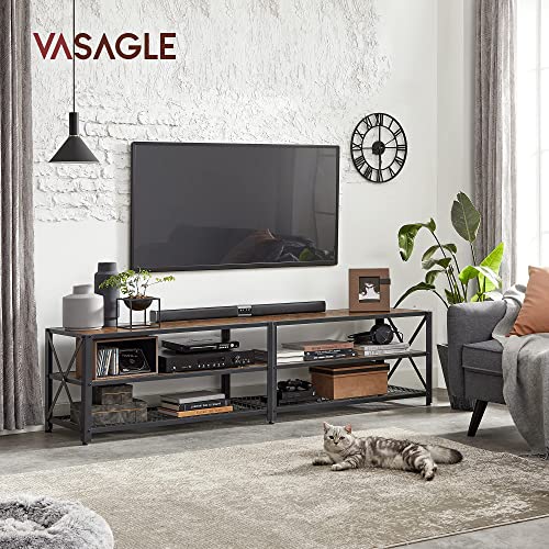 VASAGLE Rustic TV Stand for 75-Inch TVs