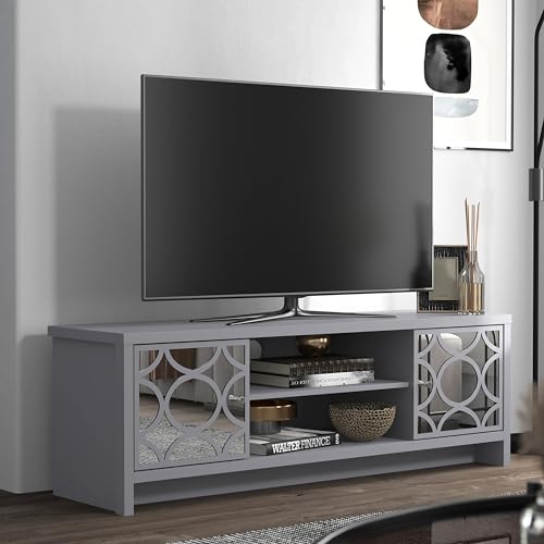 Galano Iris 2-Door Grey TV Stand Unit