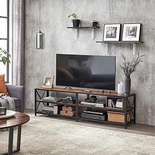 VASAGLE Rustic TV Stand for 75-Inch TVs
