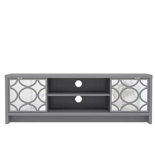 Galano Iris 2-Door Grey TV Stand Unit