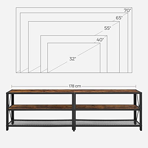 VASAGLE Rustic TV Stand for 75-Inch TVs
