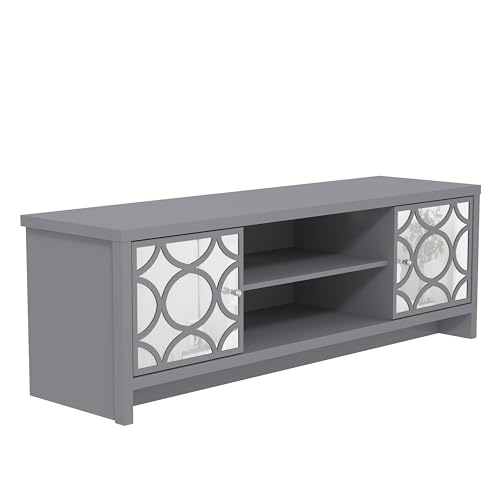 Galano Iris 2-Door Grey TV Stand Unit