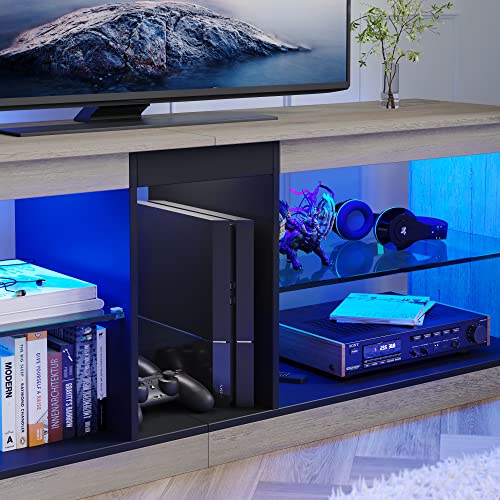 Bestier 140CM Modern TV Stand with RGB Lights