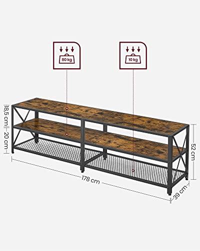 VASAGLE Rustic TV Stand for 75-Inch TVs