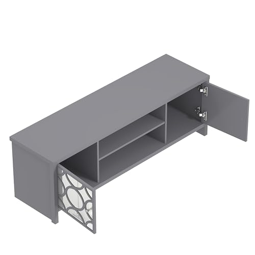 Galano Iris 2-Door Grey TV Stand Unit