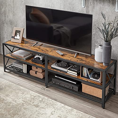 VASAGLE Rustic TV Stand for 75-Inch TVs