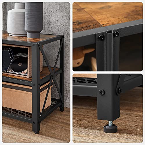 VASAGLE Rustic TV Stand for 75-Inch TVs