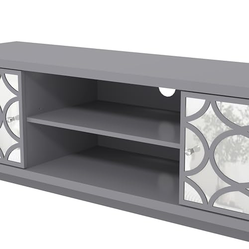 Galano Iris 2-Door Grey TV Stand Unit