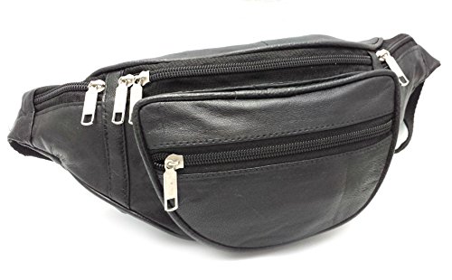 ODS:UK® Real Leather Black Bum Bag Pouch
