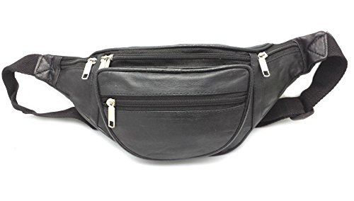 ODS:UK® Real Leather Black Bum Bag Pouch