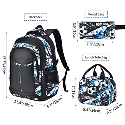 OOPOR Waterproof Kids Backpack Set with Lunch Bag
