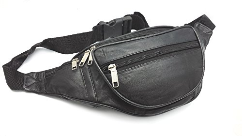 ODS:UK® Real Leather Black Bum Bag Pouch