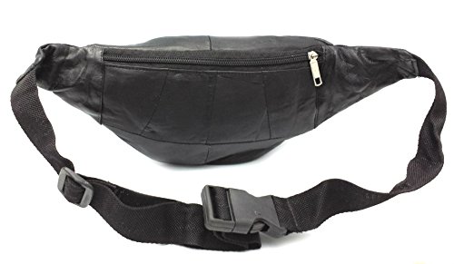 ODS:UK® Real Leather Black Bum Bag Pouch