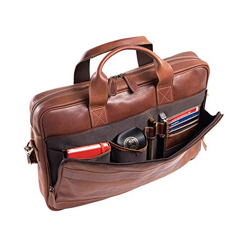 Stylish 16-Inch Leather Laptop Messenger Bag