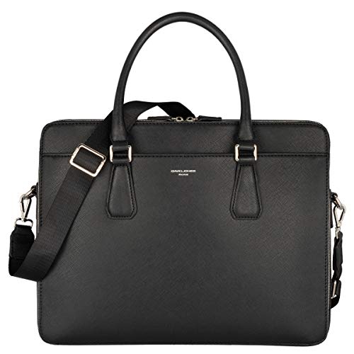 David Jones Men's 13-Inch PU Leather Briefcase