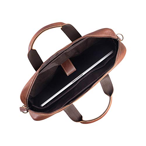 Stylish 16-Inch Leather Laptop Messenger Bag