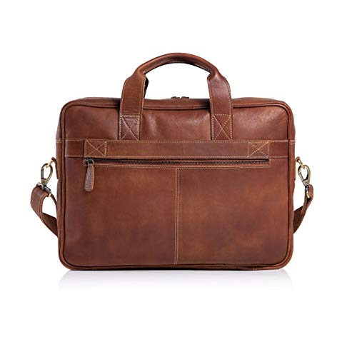 Stylish 16-Inch Leather Laptop Messenger Bag