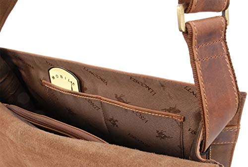 Visconti Leather Messenger Bag for 13-14" Laptop