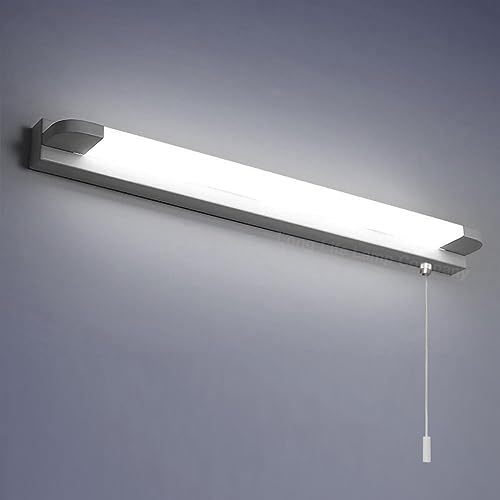 LED Mirror Light with Pull Cord - Cool White 6500K