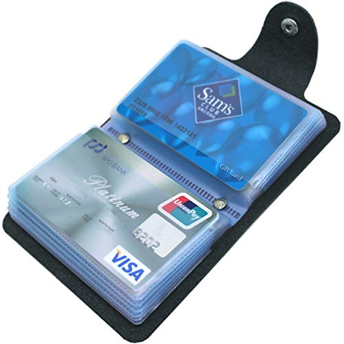 Slim Leather Credit Card Holder Wallet with Sleeves