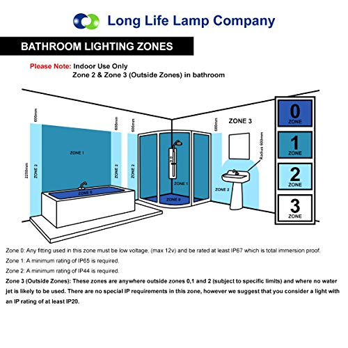 LED Mirror Light with Pull Cord - Cool White 6500K