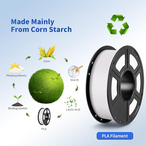 ANYCUBIC 1.75mm White PLA 3D Printer Filament