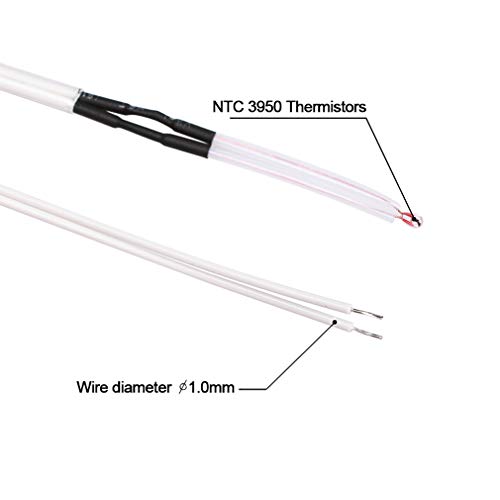 Hailege 10pcs NTC 3950 Thermistor Sensors for 3D Printers