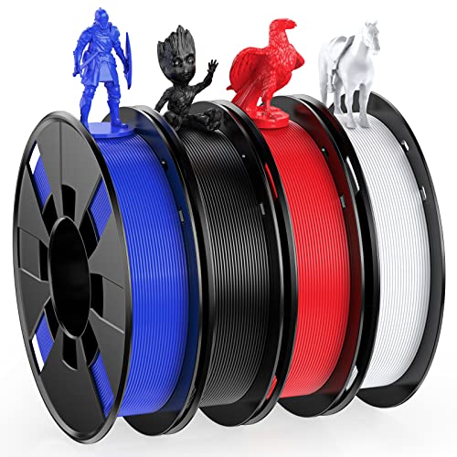 WEEFUN 4 Color 1.75mm PLA 3D Filament Pack