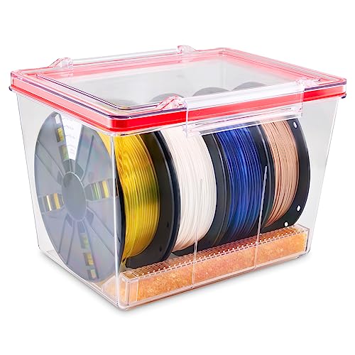 Clear 3D Printer Filament Storage Container by Stylox