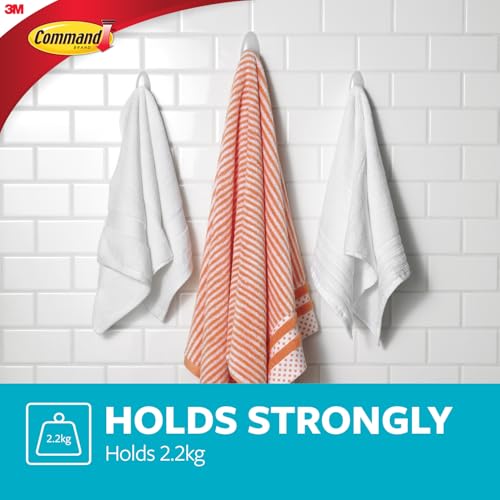 Water-Resistant Large Towel Hook with Adhesive Strip