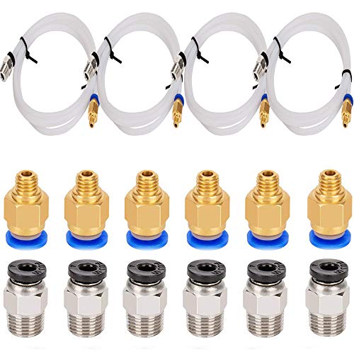 RUNCCI-YUN PTFE Tubing and Fittings Set for 3D Printers